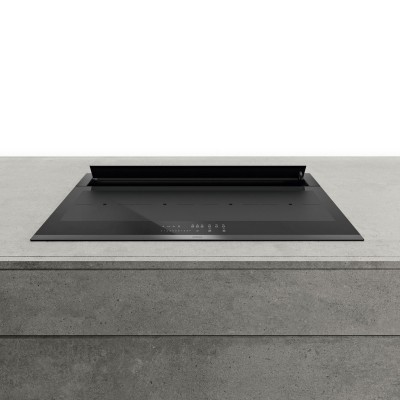 Airforce Innova Visio Plus 90 A Piano Cottura Incasso ad Induzione con Cappa Integrata 90 cm Versione Aspirante 4 Zone Bridge Nero - CCINNV9001