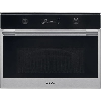 Forno Microonde Combinato da incasso 40 Litri Altezza 45 cm Vetro Nero e Cornice Porta Inox Antimpronta Whirlpool Linea W7 Collection W7 MW561