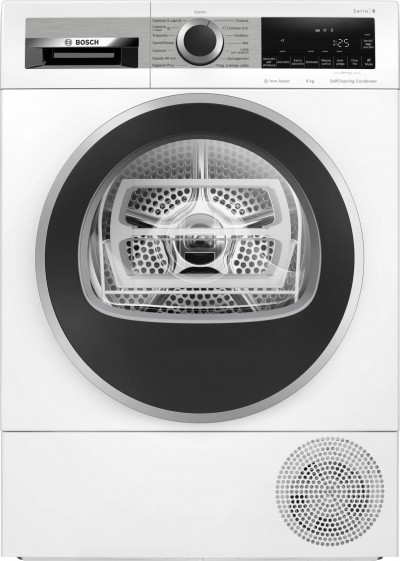 Asciugatrice Libera Installazione a pompa di calore 9 Kg Classe A++ Auto Dry Serie 6 Bosch WQG245A0IT