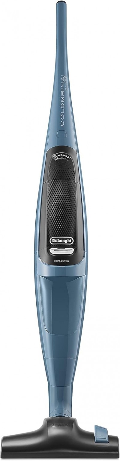 De’Longhi XL130.21 Colombina Scopa Elettrica con Sacco -  spazzola multifunzione e bocchetta a T - Filtro Hepa antipolvere-  1 L 450 W Nero Blu