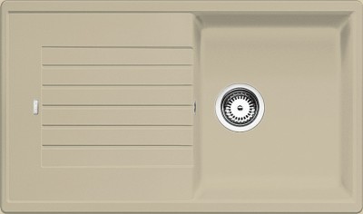 Lavello 1 Vasca con Gocciolatoio Reversibile Sopratop 86 x 50 cm Silgranit Avana ZIA 5 S BLANCO 1217076