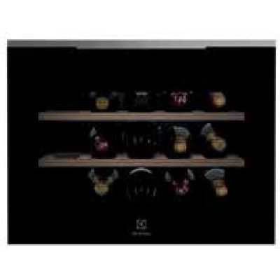 Electrolux Serie 800 KBW6X Cantinetta Vino da Incasso 15 Bottiglie Classe F Cellar PRO 5 Altezza 45 cm Estetica vetro nero con profili in acciaio