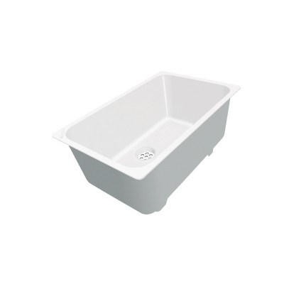 Foster 3303 060 Angolare 2 Vasche con gocciolatoio a Centrale 83 x 83 cm Sopratop Serie Angolare Acciaio Inox 3303060
