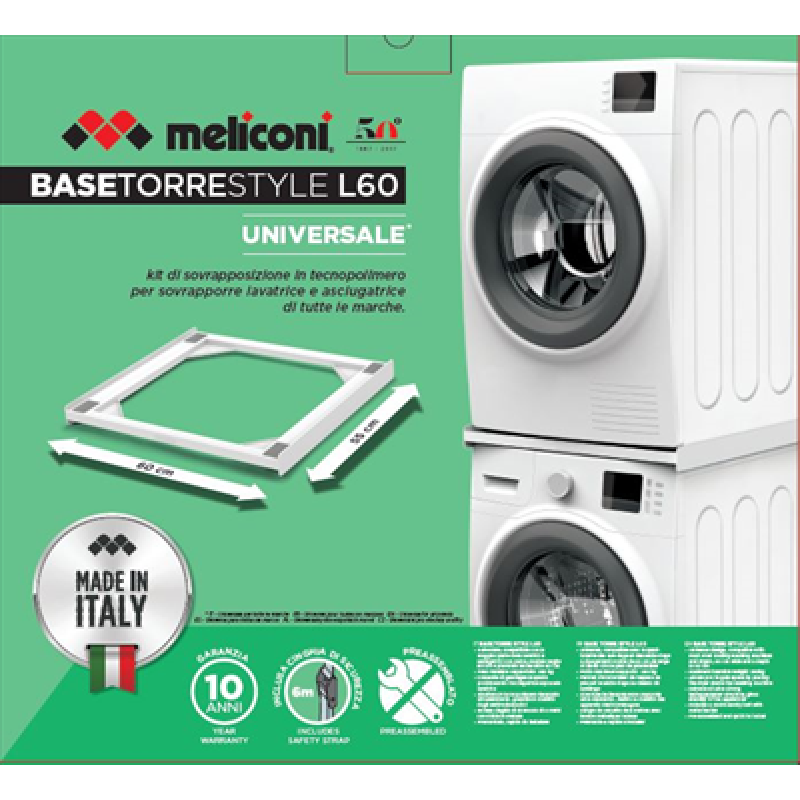 Base Wash Pro Meliconi Per Lavatrice E Asciugatrice